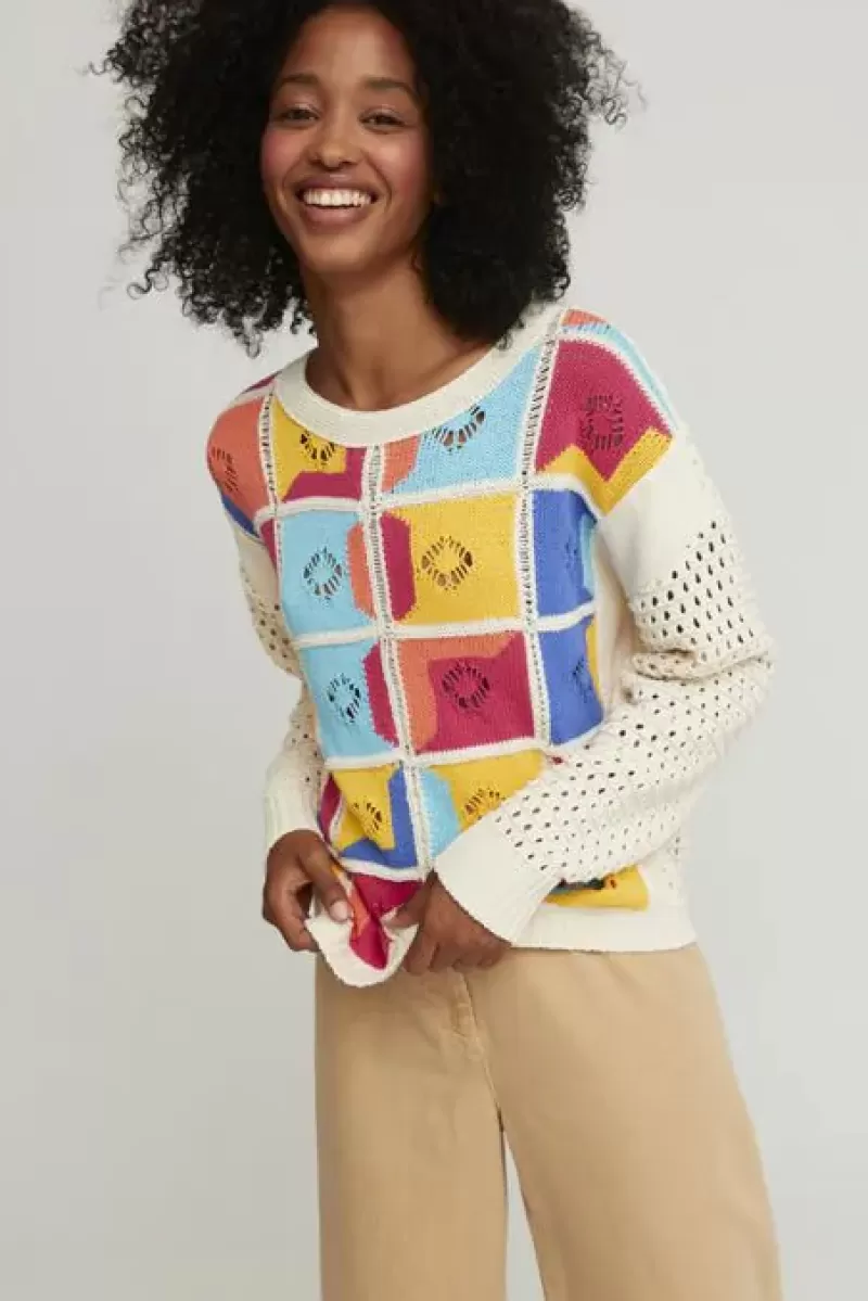 ALDO MARTINS Aloe Patchwork Jumper In Multi