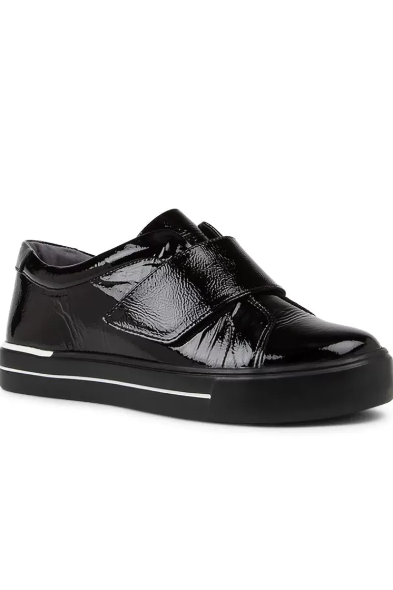 ZIERA Alyces Patent Sneaker In Black