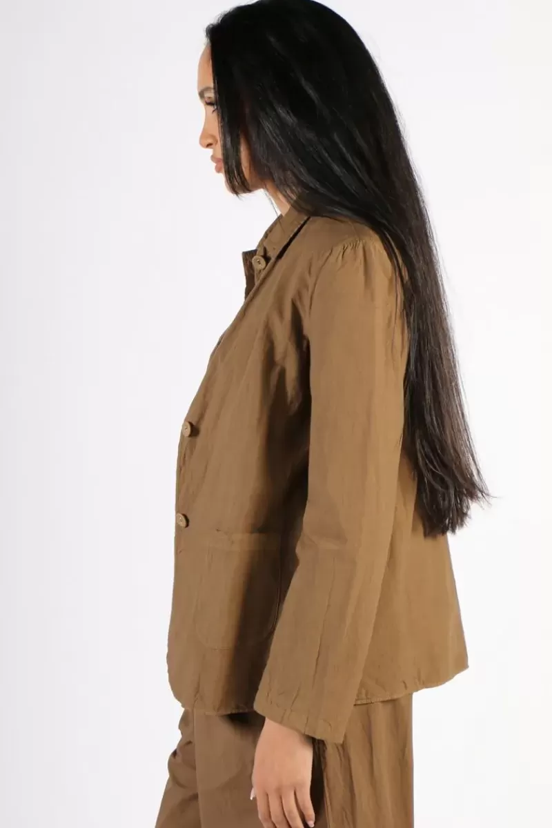 AMICI Cotton Up Wind Jacket In Bark