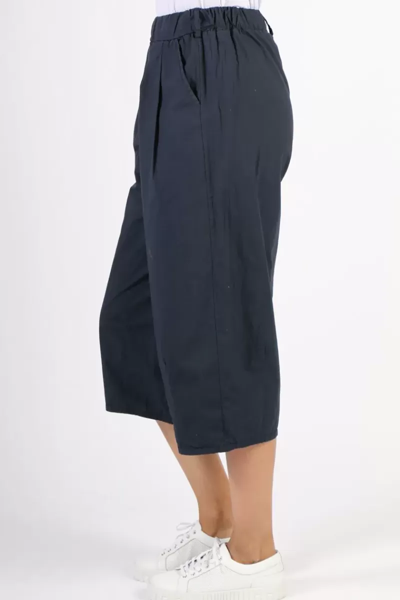 AMICI Wide Leg Culotte Pants In Navy