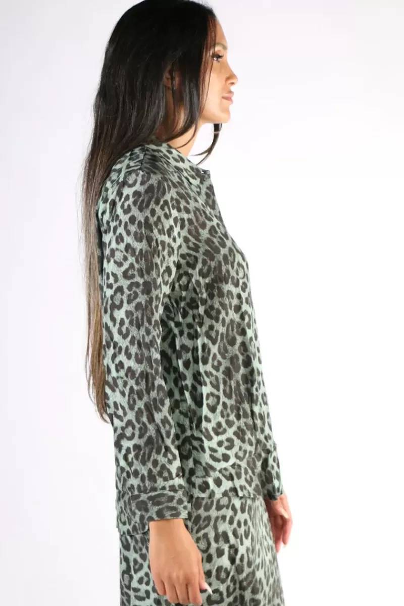 JUMP Animal Print Shirt In Green By