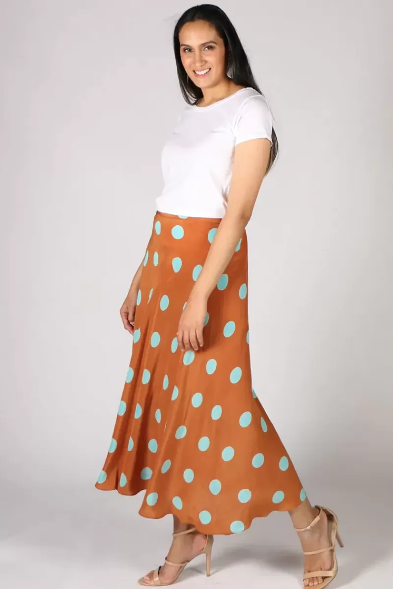 Reads Online Anupamaa Bias Spot Skirt In Tan