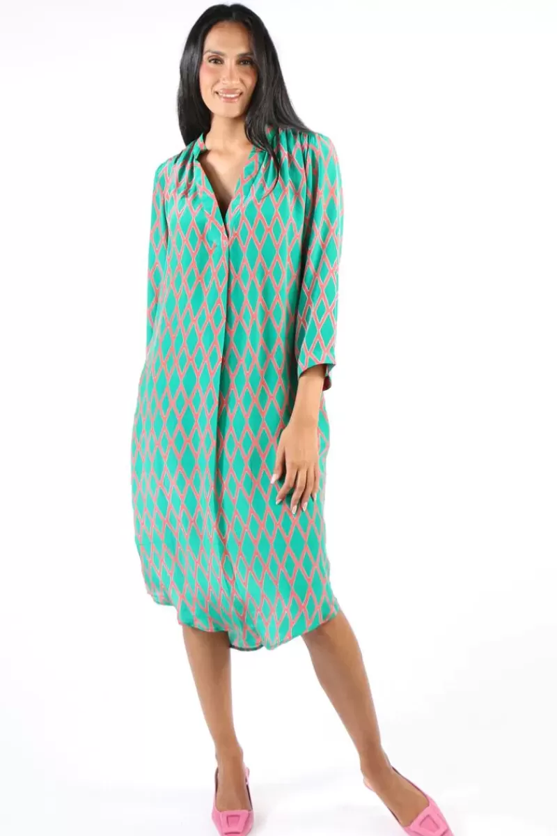 ANUPAMAA Harlequin Roma Dress In Green