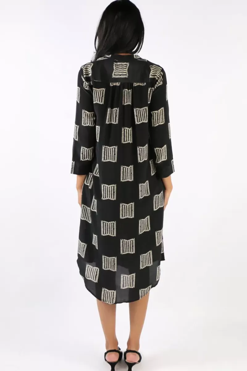 ANUPAMAA Roma Block Dress In Black