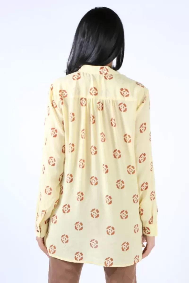 ANUPAMAA Roma Pansy Shirt In Tan