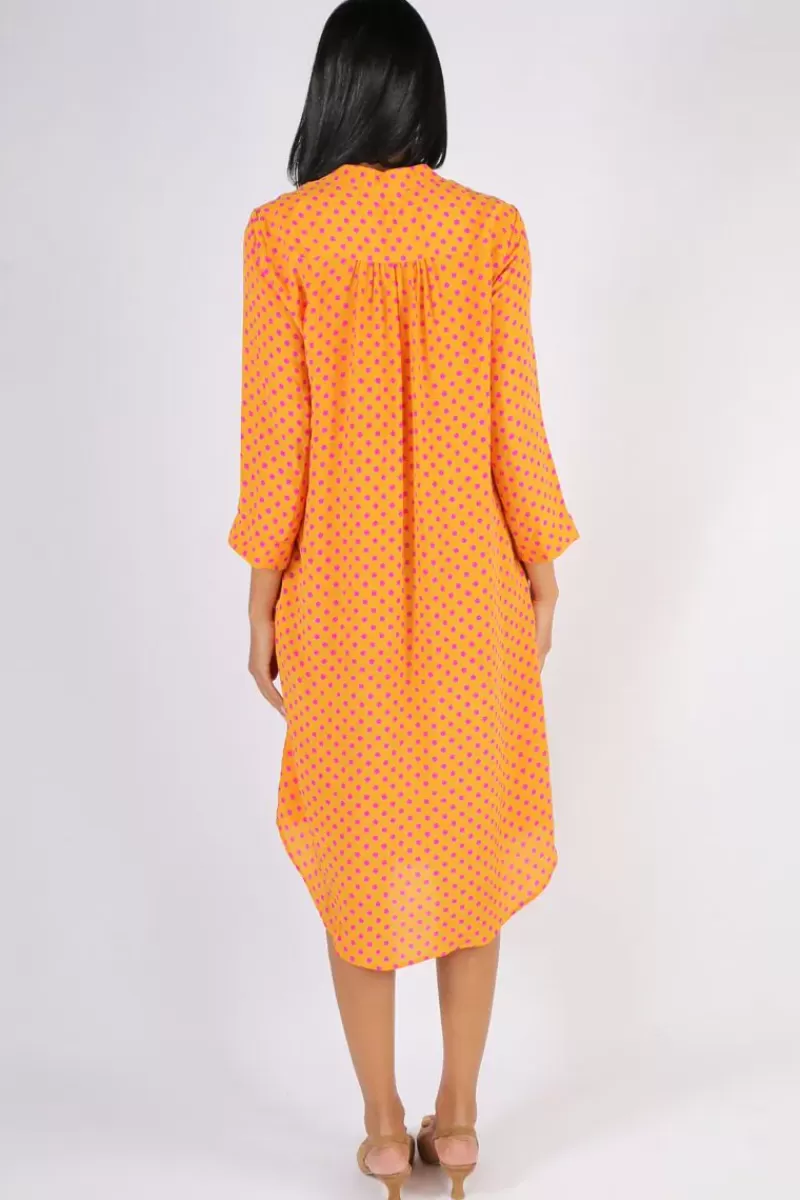 ANUPAMAA Roma Spot Dress In Chartreuse