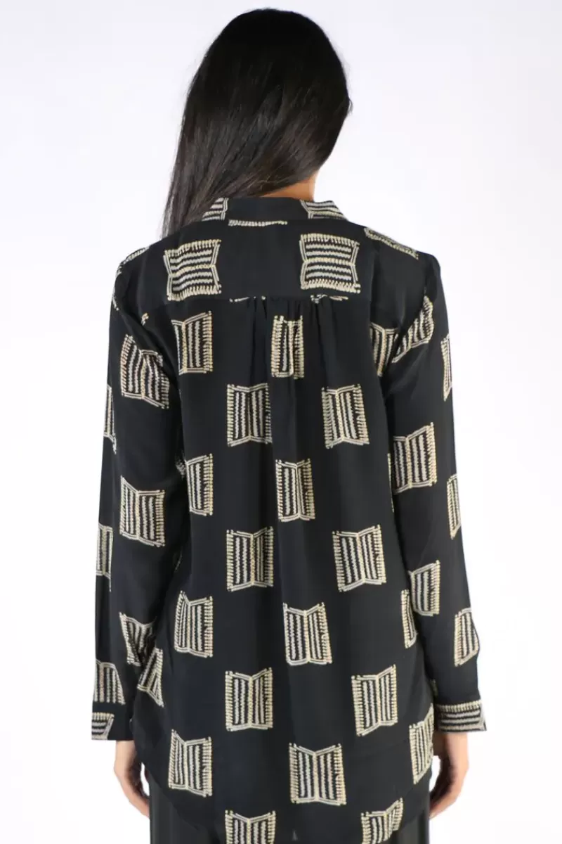 ANUPAMAA Rome Block Shirt In Black