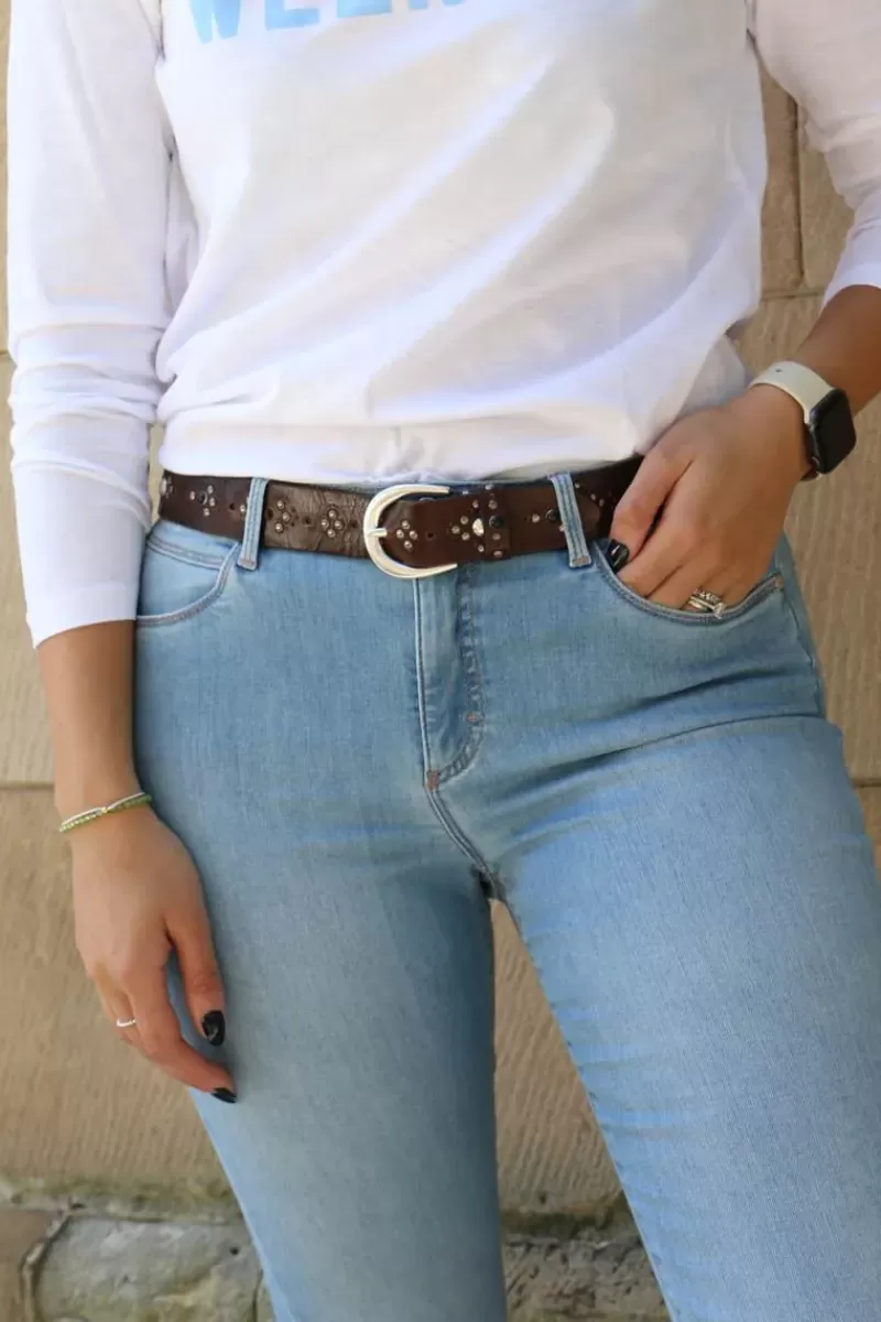 B.BELT B Belt Luxe Vera Belt In Brown