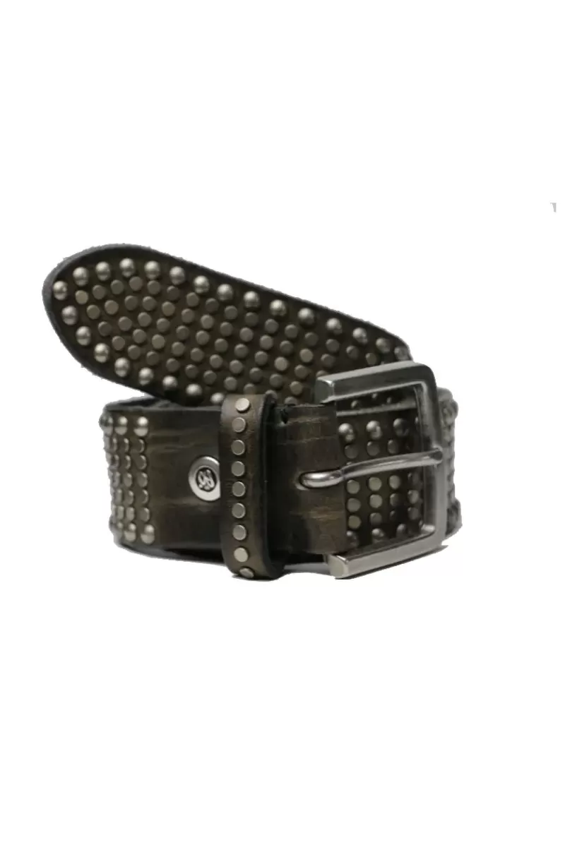 B.BELT B Belt Studded Ned Belt In Anthracite