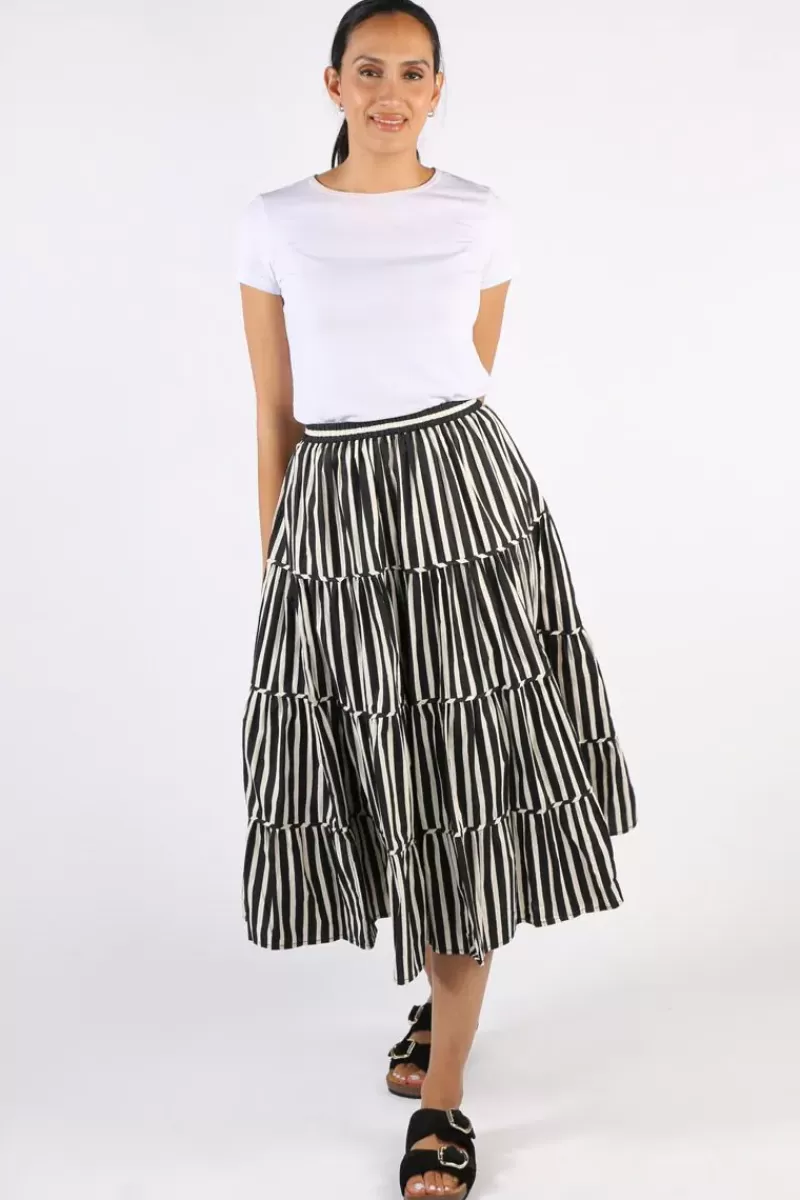 BAGRUU Diwali Stripe Skirt In Black