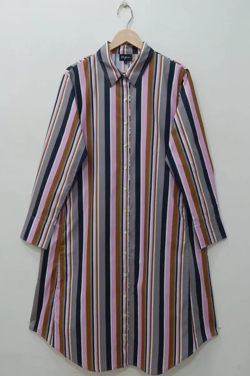 BAGRUU Jerry Dress In Bold Stripe