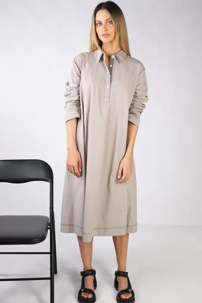 BAGRUU Mada Dress In Stone