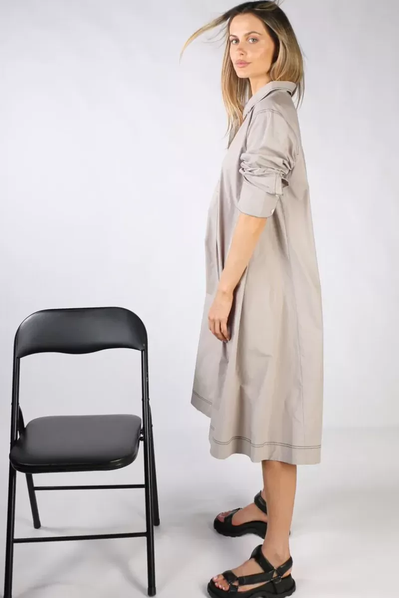 BAGRUU Mada Dress In Stone