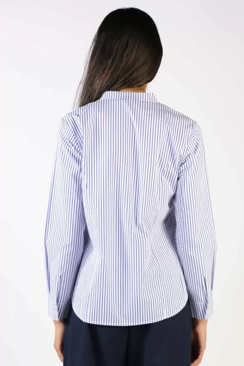 BAGRUU Rathore Classic Stripe Shirt In Blue