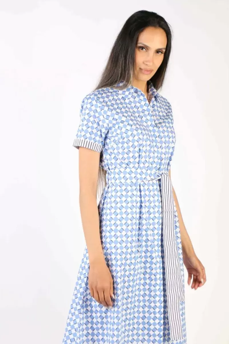 BAGRUU Sara Print Dress In Ensign