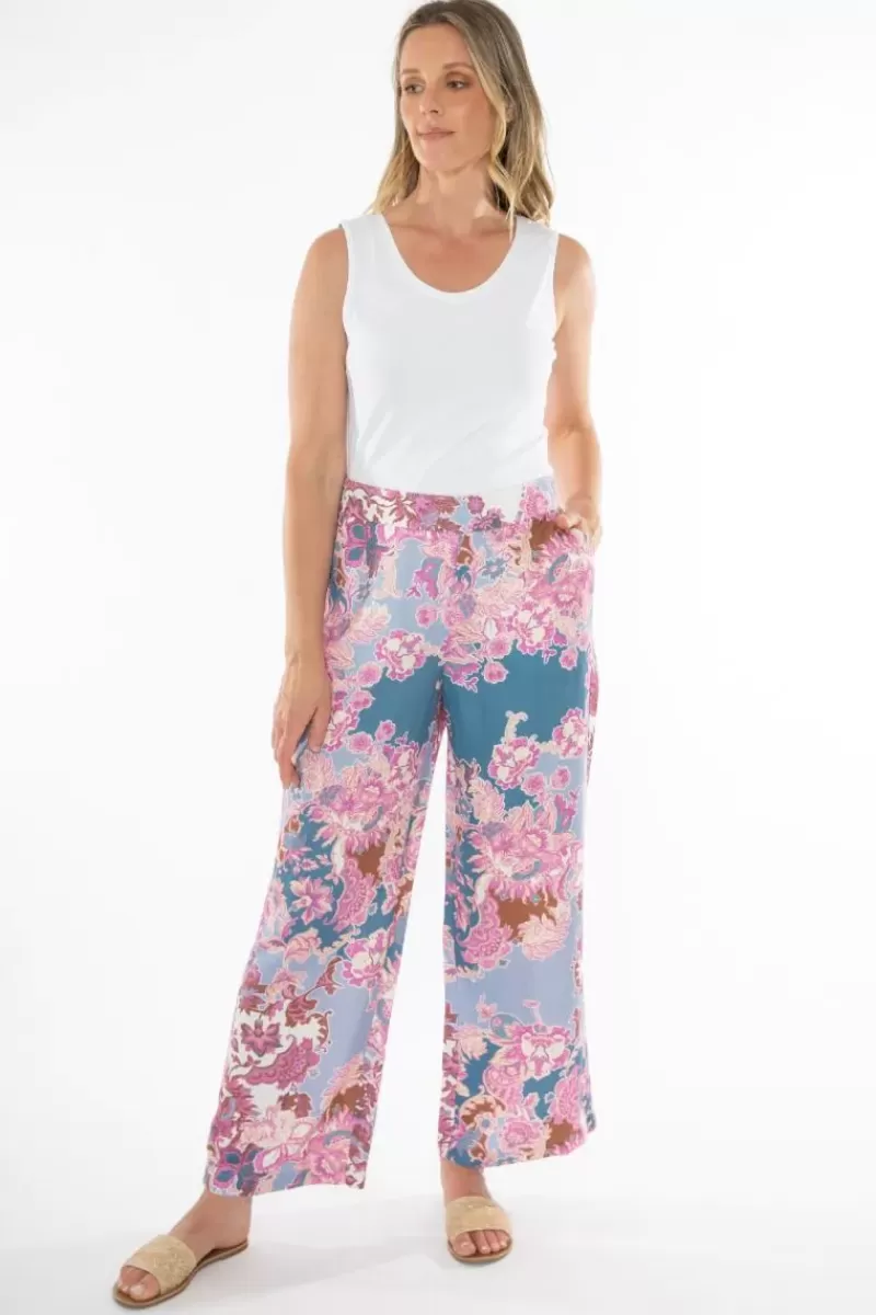 JUMP Baroque Print Palazzo Pant In Multi By