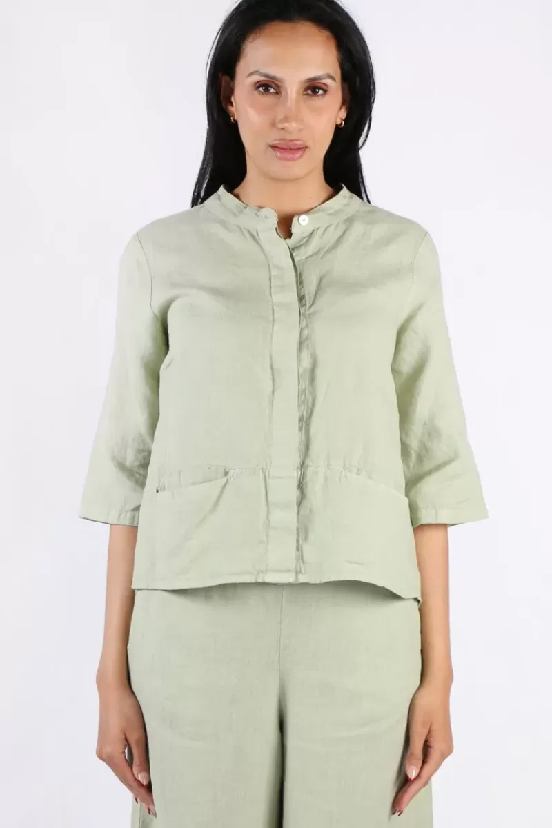 BLUEBERRY Italia Classic Blouse In Sage