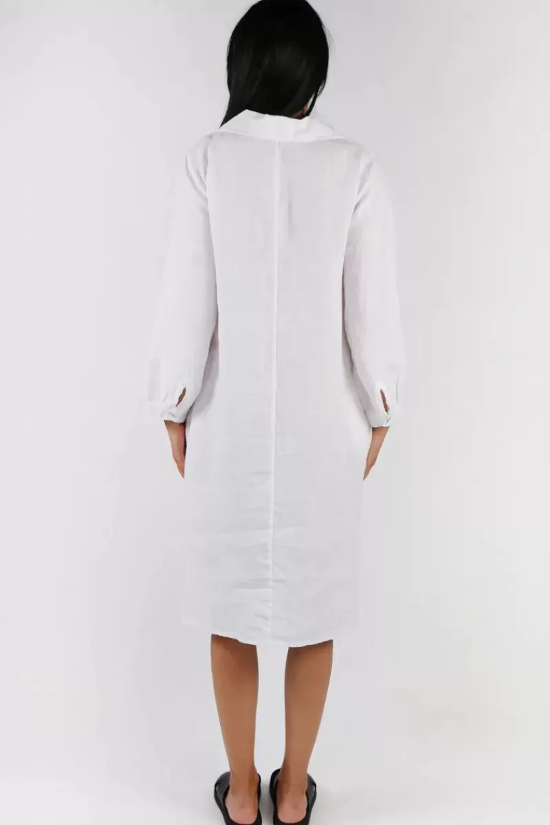 BLUEBERRY Maria Pia Shirt Dress In White