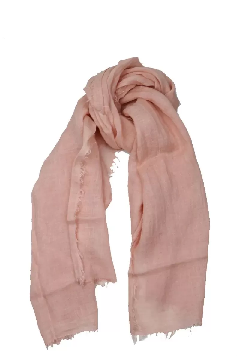 BLUEBERRY Organic Linen Scarf In Pink