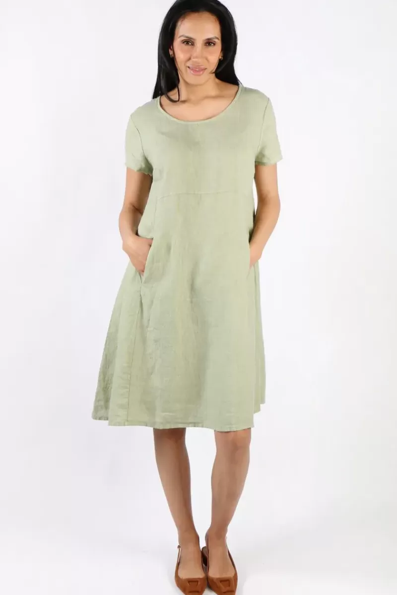 BLUEBERRY Swing Dress In Sage