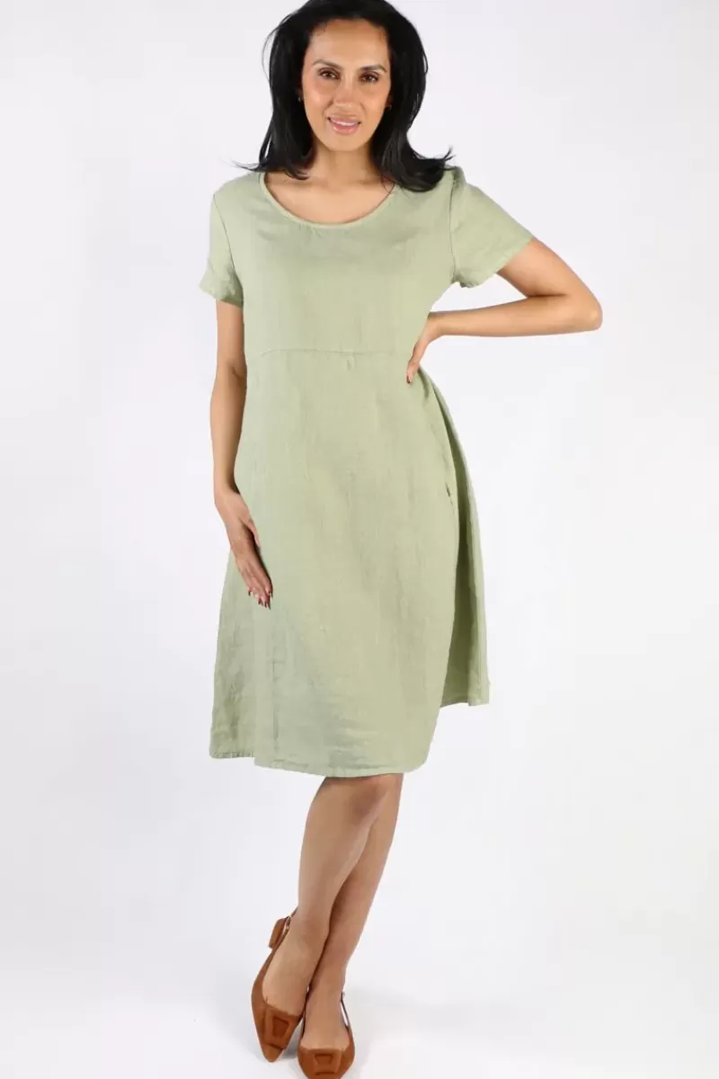 BLUEBERRY Swing Dress In Sage