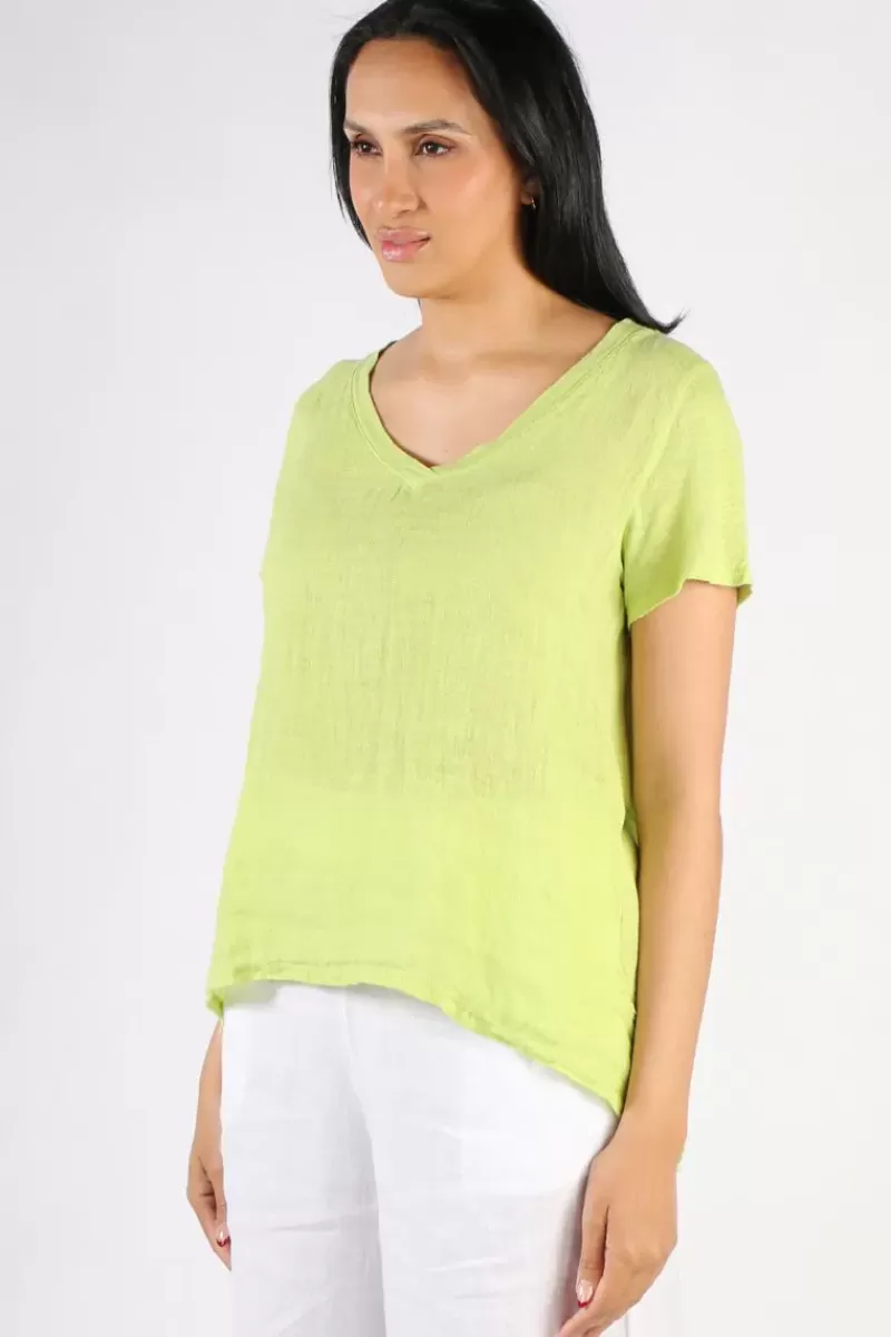 BLUEBERRY Tee Top In Lime