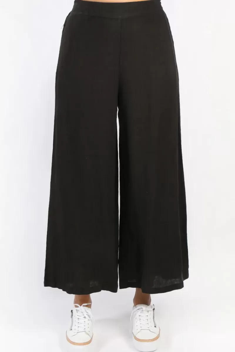 BLUEBERRY Wide Leg Palazzo In Black