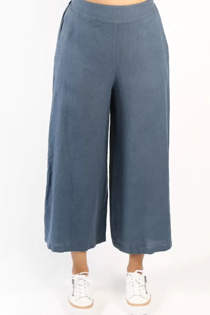 BLUEBERRY Wide Leg Palazzo In Navy