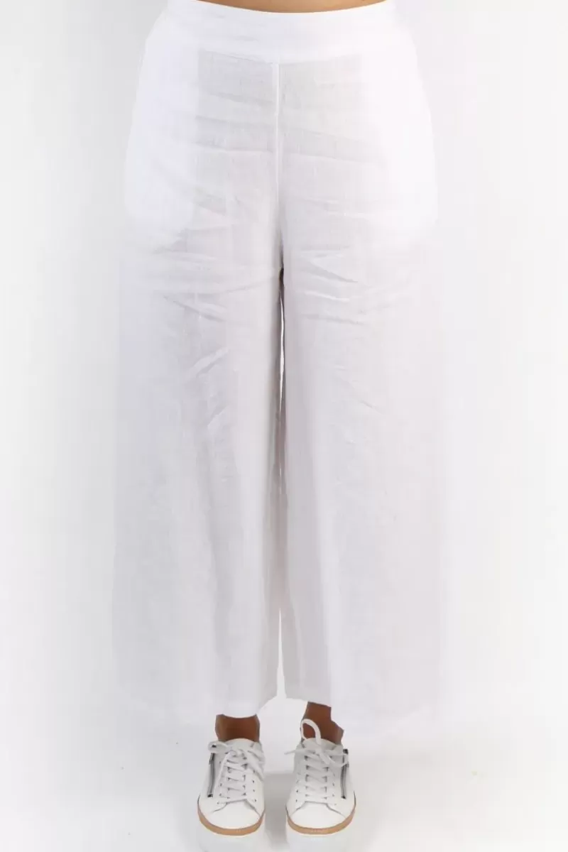 BLUEBERRY Wide Leg Palazzo In White