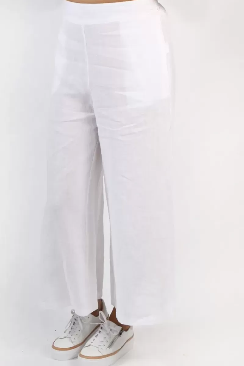 BLUEBERRY Wide Leg Palazzo In White