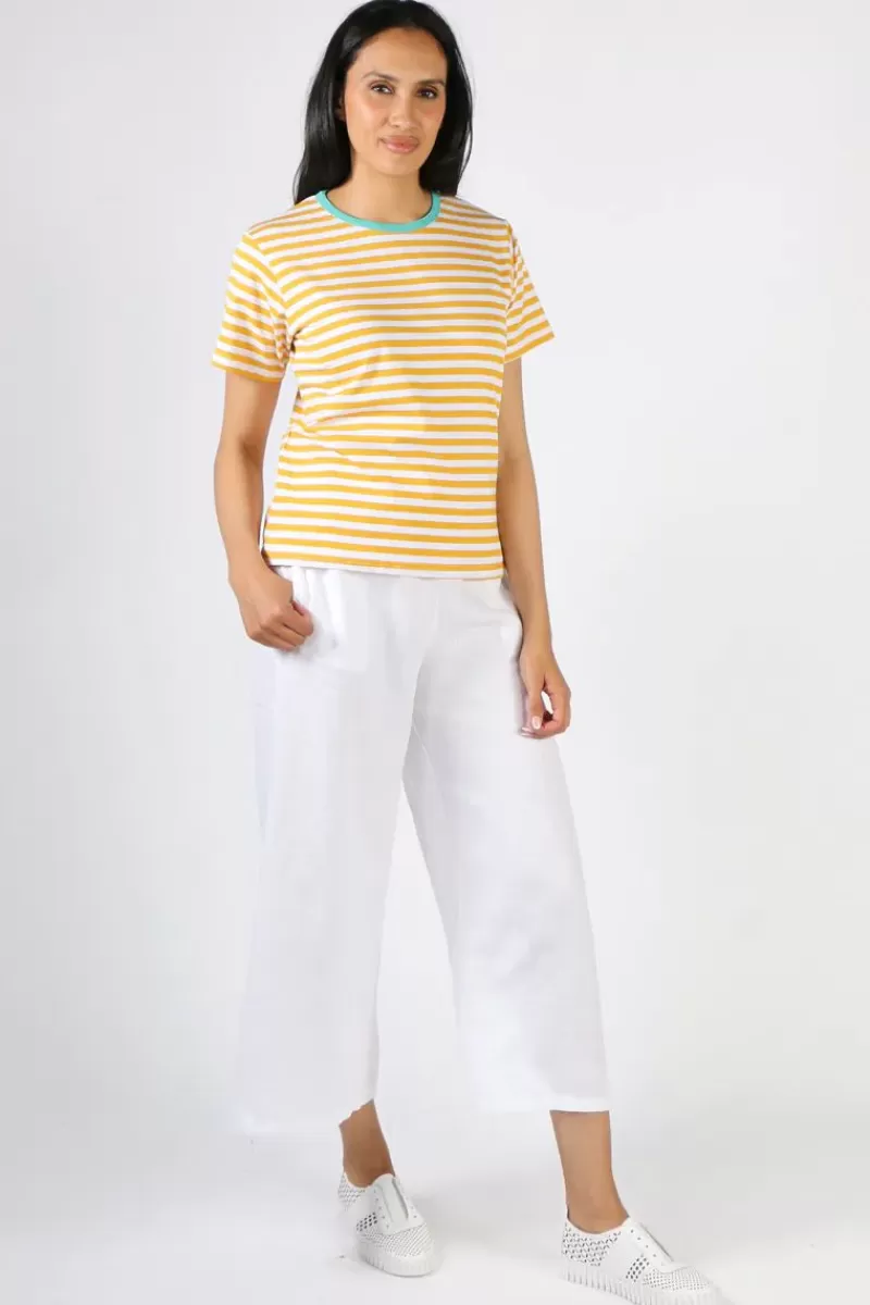 BOOM SHANKAR Sago Top In Mustard Stripe