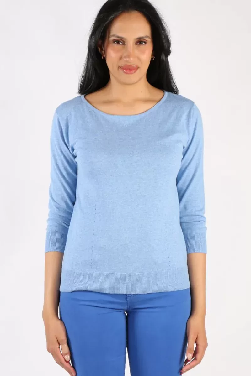 BRIDGE & LORD Bridge And Lord Cashmere Blend Jumper In Chambray