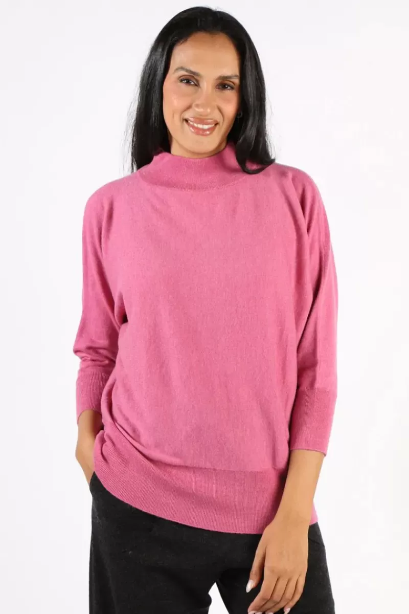 BRIDGE & LORD Bridge And Lord Dolman Sleeve Jumper In Rose