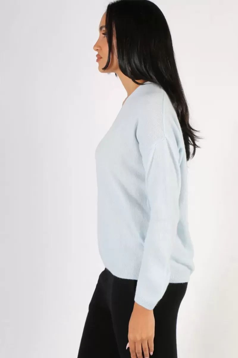 CAMPBELL & CO C & Co Boyfriend Jumper In Pale Blue