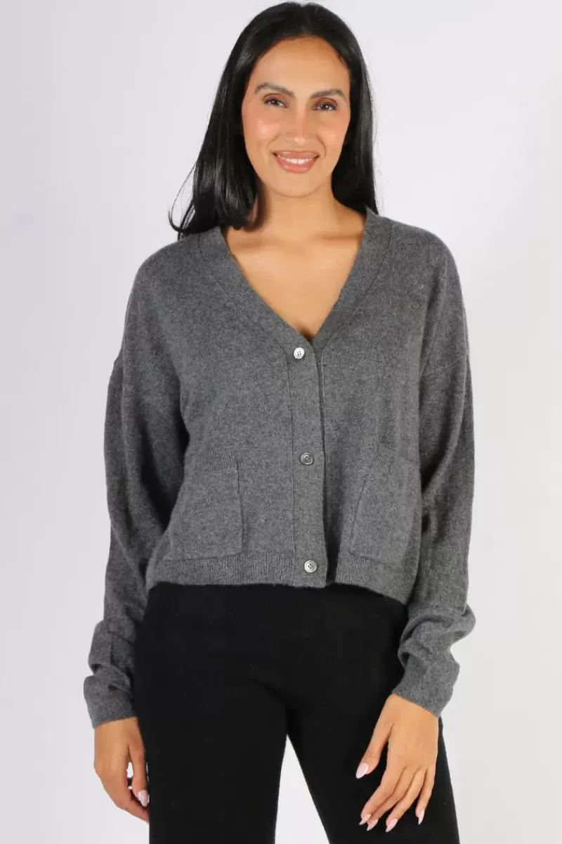 CAMPBELL & CO C & Co Crop Cardi In Charcoal