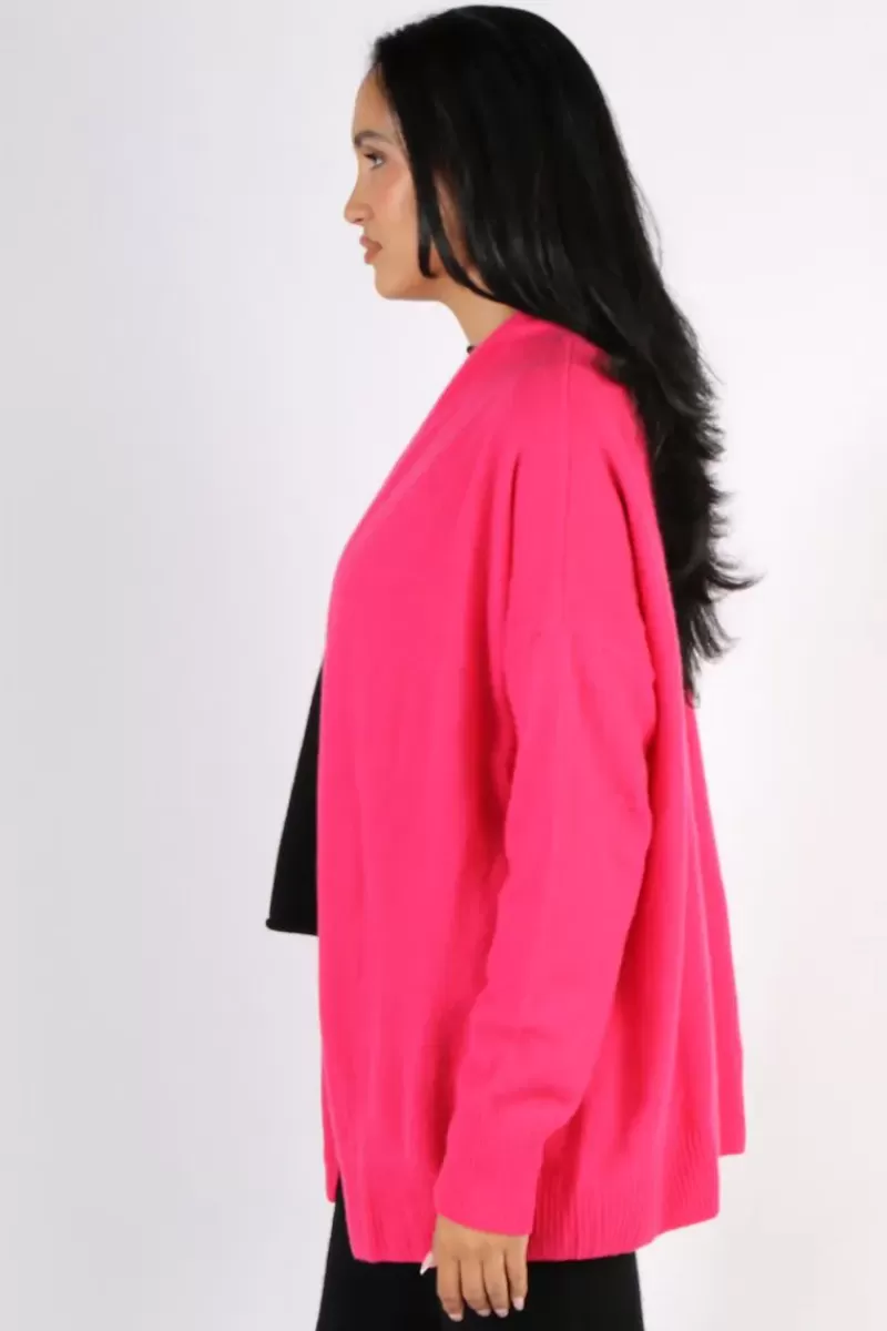 CAMPBELL & CO C & Co Wrap Cardi In Hot Pink