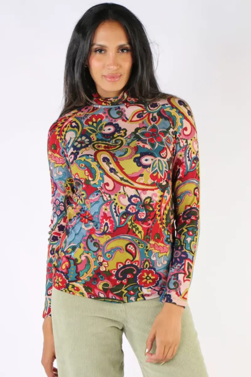 ALDO MARTINS Cap Jaluca Jada Printed Top In Multi