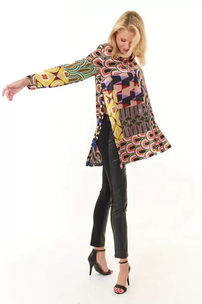 ALDO MARTINS Cap Julluca Longline Laila Tunic In Print