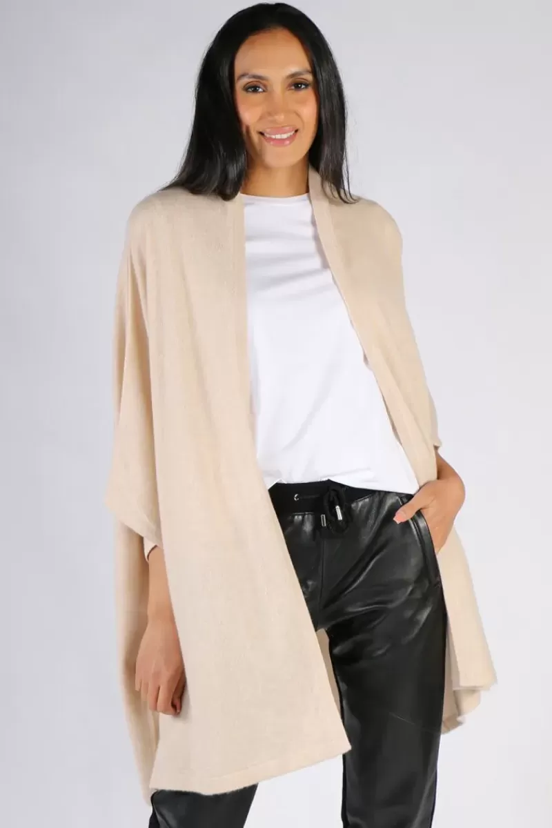 CAPRUS Cashmere Kimono Jacket By In Oatmeal