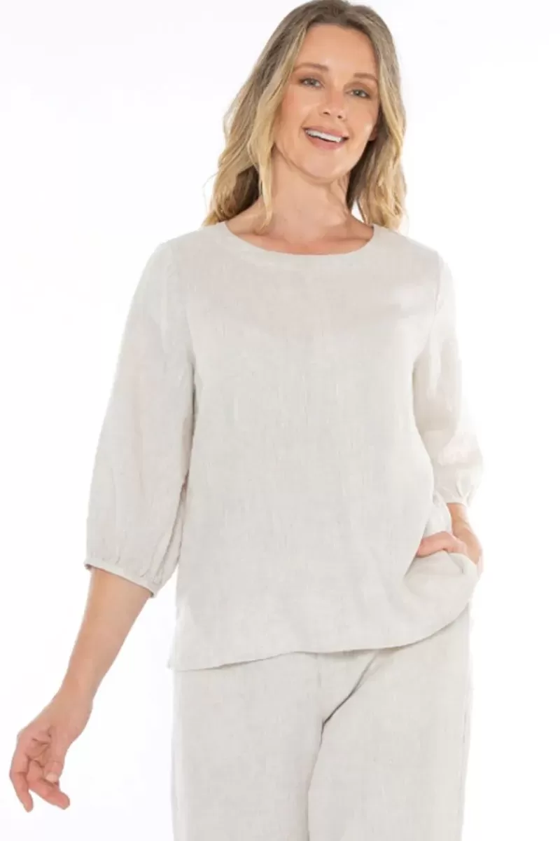 JUMP Center Seam Top In Natural By