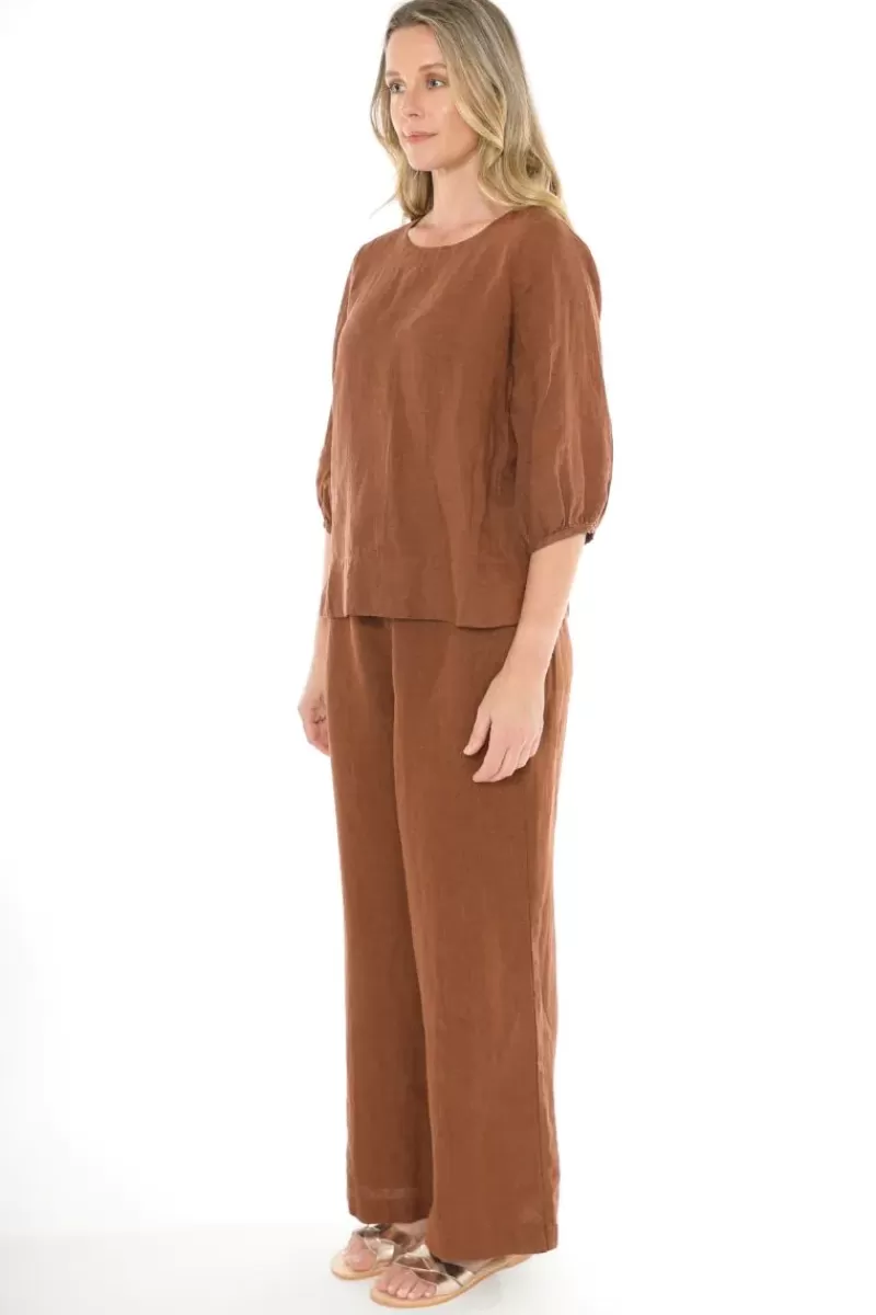 JUMP Center Seam Top In Tan By