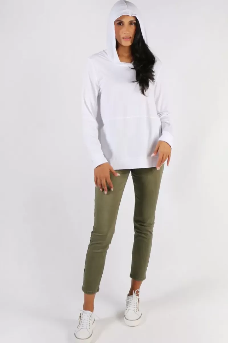 CLARITY Cameron Hood Top In White