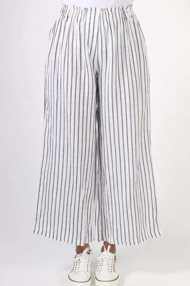 CLARITY Isabella Linen Pant In Stripe