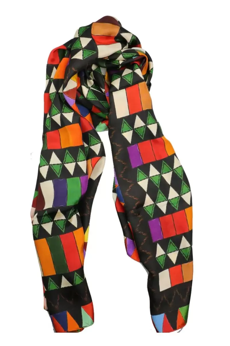 NAMASKAR Colourful Geometric Designer Scarf By