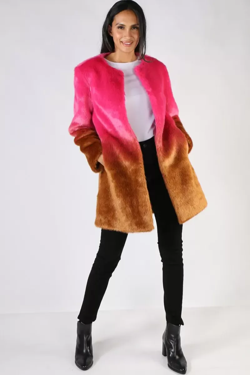 TRELISE COOPER Coop Longing Fur You Coat In Pink