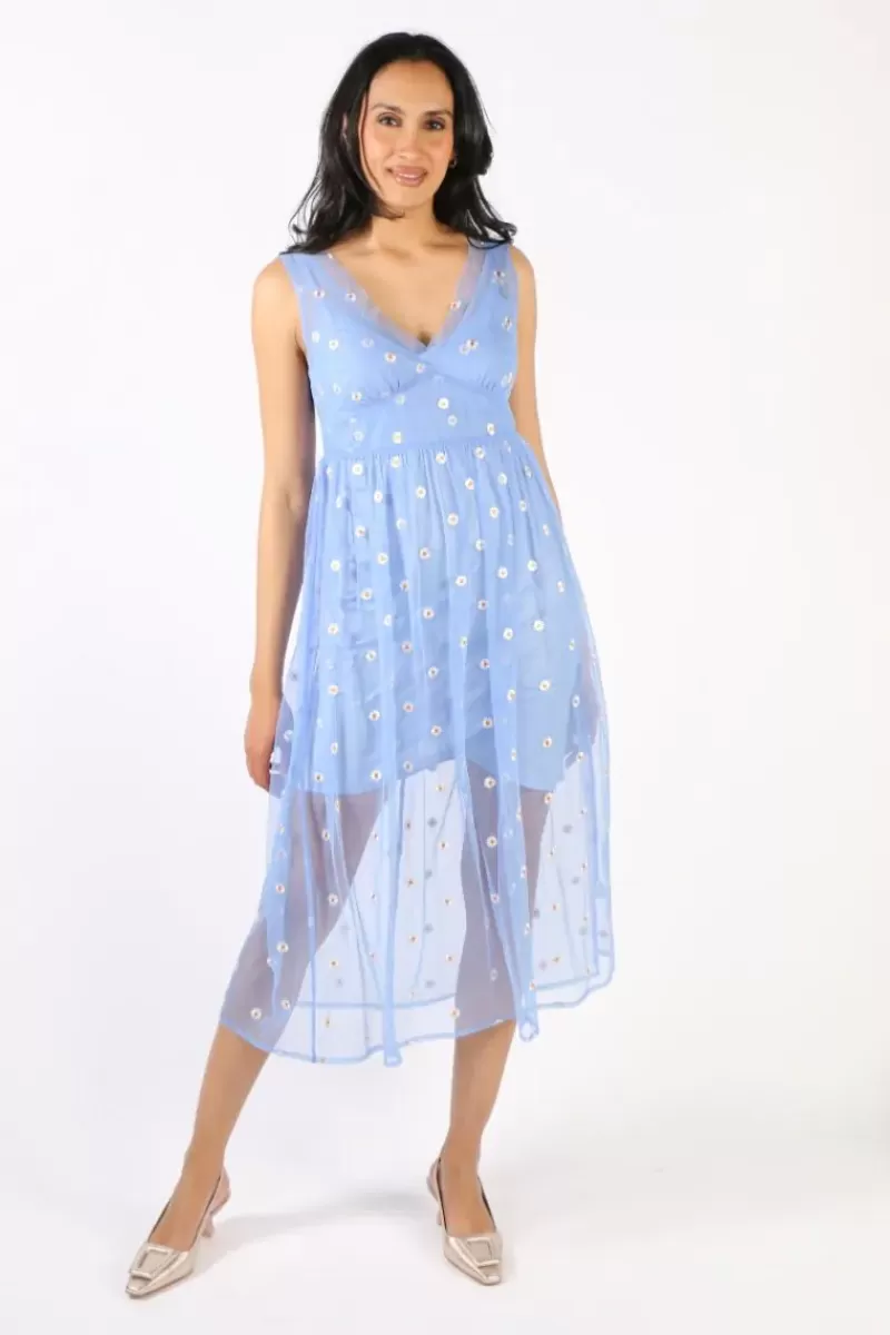 TRELISE COOPER Coop Those Were The Daisies Dress In Blue