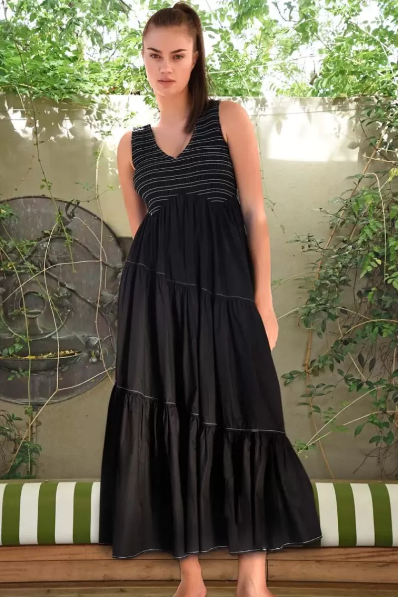 TRELISE COOPER Cooper Shirring Is Caring Maxi Dress In Black