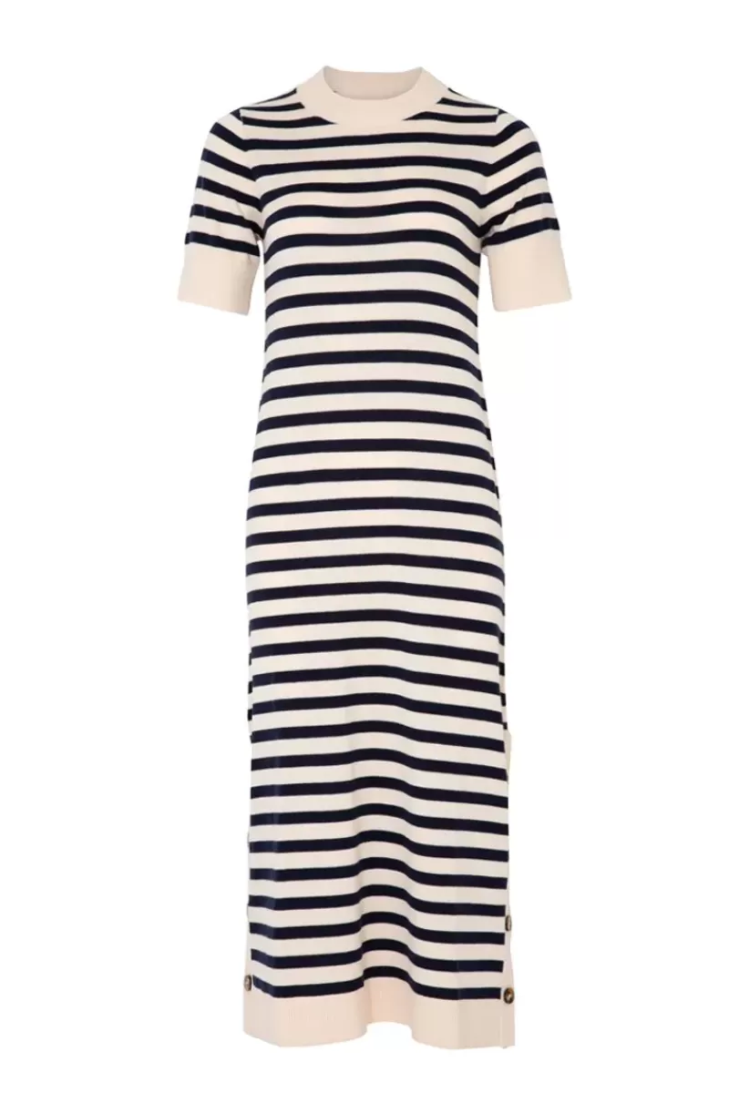 TRELISE COOPER Cooper Slipt Kit Fit Dress In Stripe