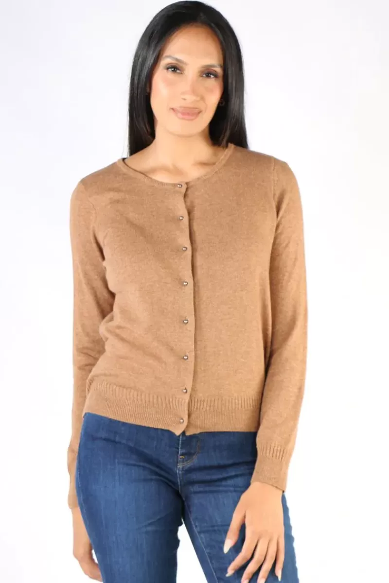 JUMP Core Cardigan In Toffee By