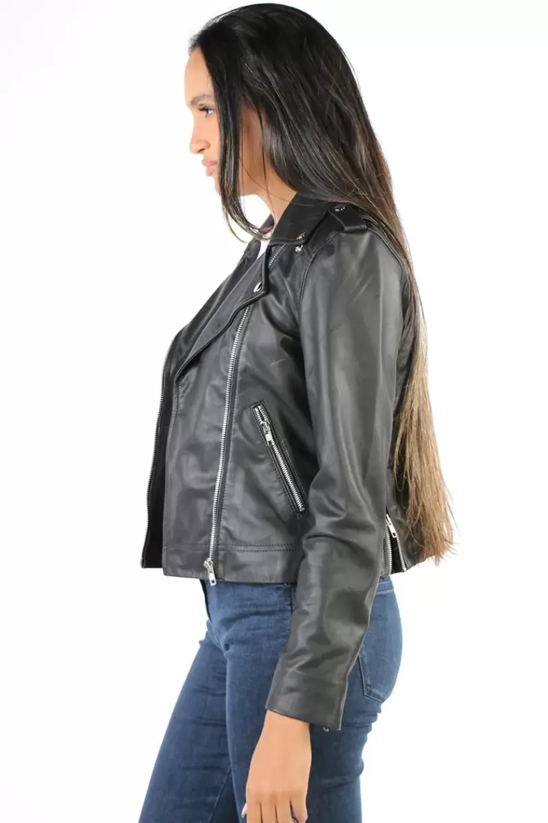 COSTER Biker Jacket In Black